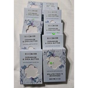 Belle Maison Geranium & Shea Butter Scented Bath Bomb Bar Lot‎ Of 10
